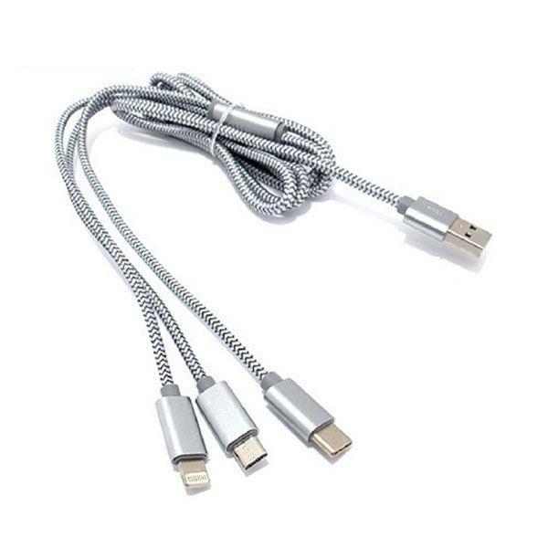 LDNIO LC85C 3.4A 3IN1 Lightning Micro USB and Type-C Cable