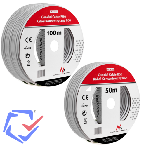 Maclean - MCTV-572 - Coaxial cable 1.0CCS RG6 100M