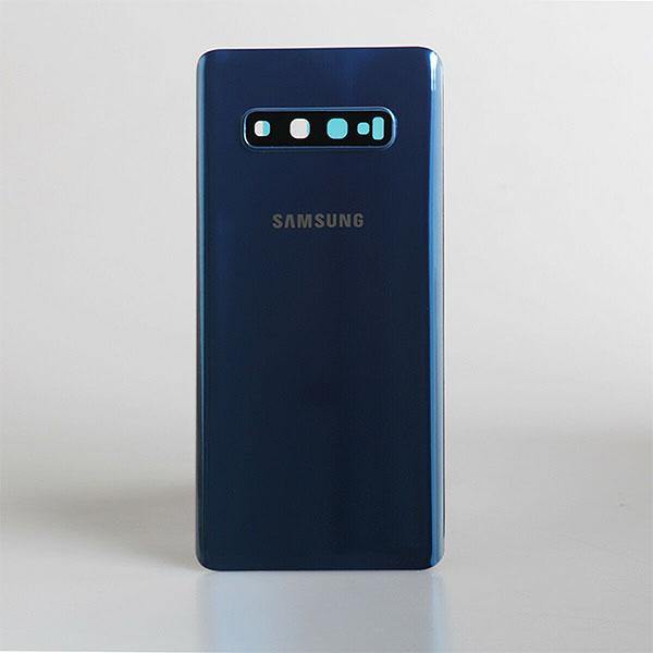For Samsung Galaxy S10 Plus SM-G975F Blue Rear Back Glass With Lens Replacement