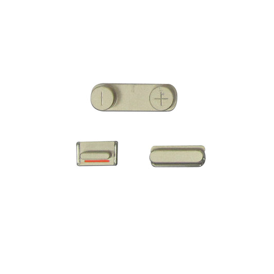 For iPhone 5S Power Volume and Mute Switch Buttons - Gold