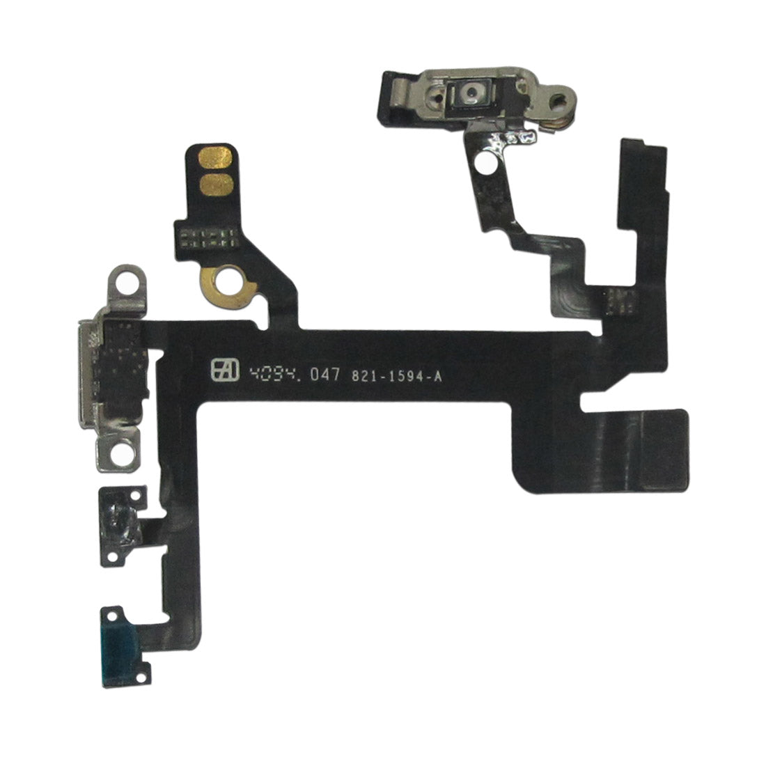 For iPhone 5S Power Volume Mute Switch Button Flex Cable with Flash