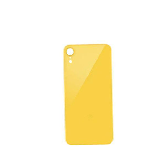 For Apple iPhone XR Back Glass Yellow Big Hole Replacement