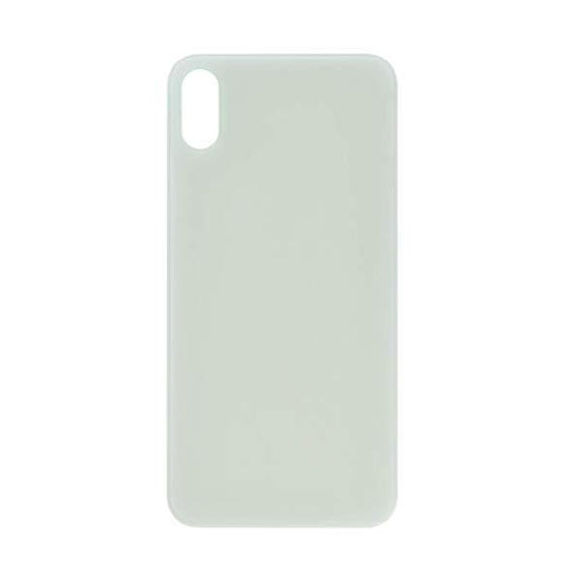 For Apple iPhone X Back Glass Silver Big Hole Replacement