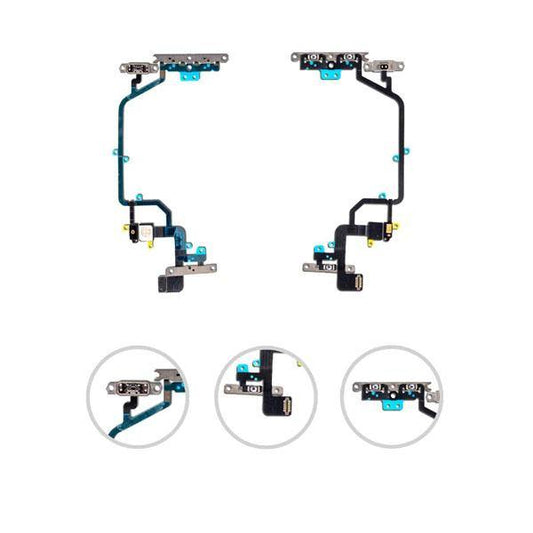 For iPhone XR Power - Volume Flex Cable with Microphone ORIGINAL OEM Replacement