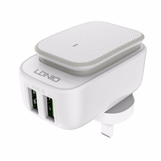 LDNIO A2205 Dual USB With LED Light Lightning cable