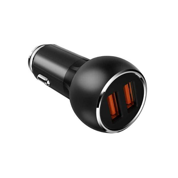 LDNIO C503Q Dual USB QC3.0 Lamp Ring Coil Lighting Car Charger + Type C Cable