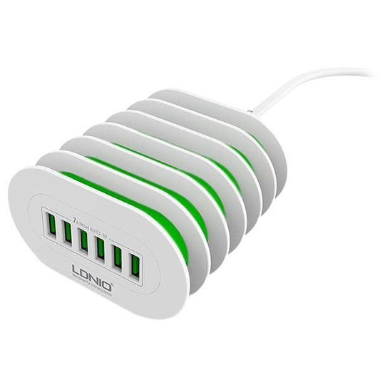 LDNIO A6702 CE RoHS 6-port USB Wall Desktop Charger USB Hub