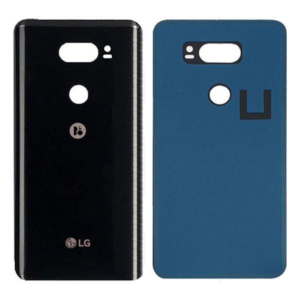 For LG V30 Rear Back Glass Battery Cover - Black