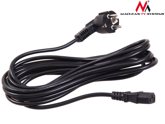 Maclean MCTV-801 Power cable 3pin EU plug length 5m