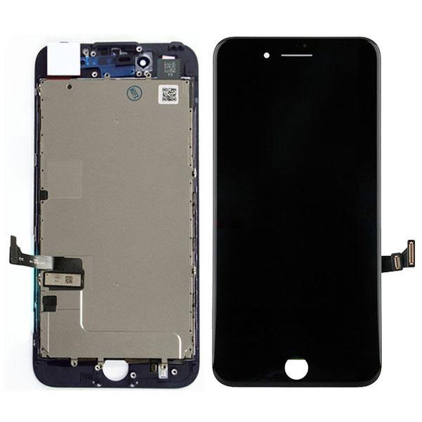 For iPhone 8 LCD Digitizer + Back Plate with Adhesive - Black ( Premium Plus )