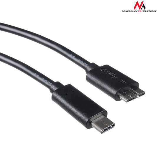 Maclean MCTV-845 - USB Type C Cable USB 3.0 Micro B Male Phone Charging Fast Data Transfer 1m