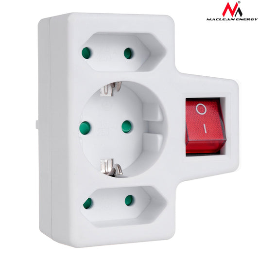 Maclean Energy - Various Schuko / Euro plugs - With or without switch