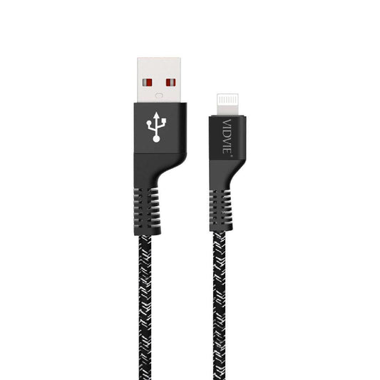 VIDVIE CB433 - Lightning USB Cable 5V-3.1A MAX 120cm 1.2M Black