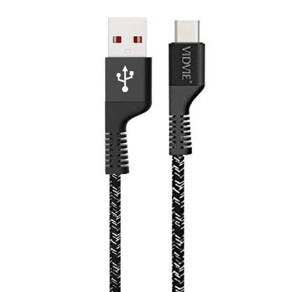 VIDVIE CB433 Type-C Cable 5V-3.1A MAX 120cm 1.2M Black