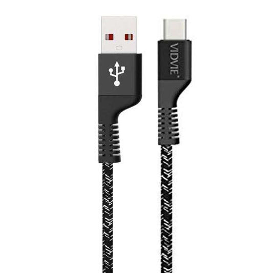 VIDVIE CB433 Type-C Cable 5V-3.1A MAX 120cm 1.2M Black