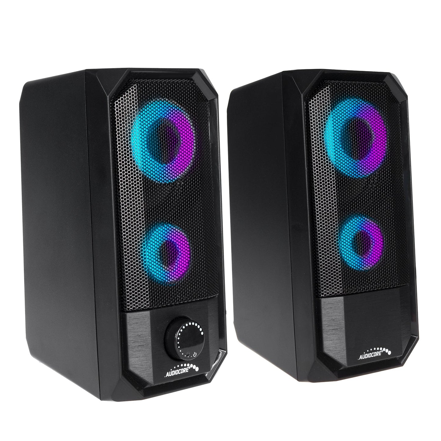 Audiocore AC845 Bluetooth 4.2 Computer Speakers, 3.5mm mini jack, USB 5V 10W - Touch Control Black