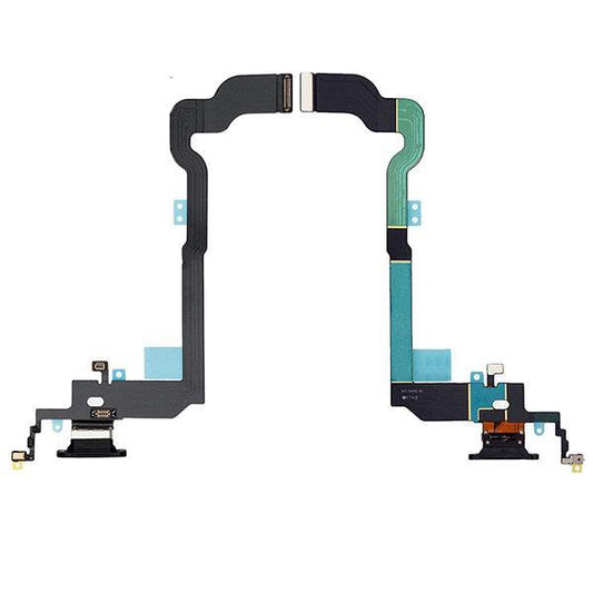 For iPhone X Charging Port Dock Connector Microphone - Black