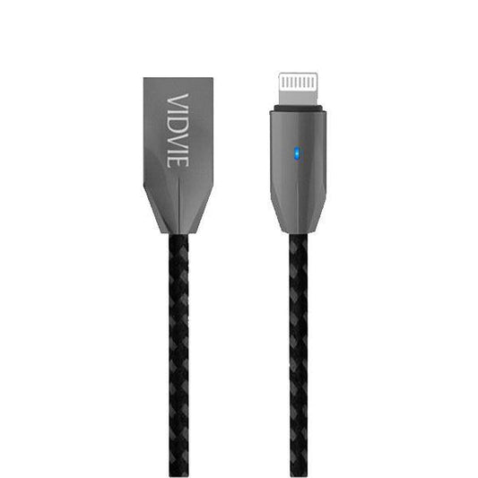 Vidvie CB446 iPhone Lightning Cable 2.4A 1.2 Meters - Grey