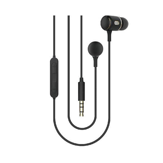 Vidvie HS624 Wired Earphone 3.5mm Headset With Microphone - Black