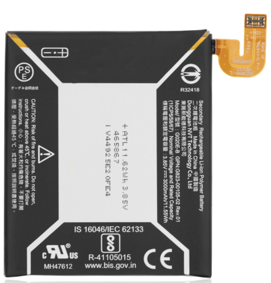 For Google Pixel 3 XL Li-Po 3430 mAh non-removable battery