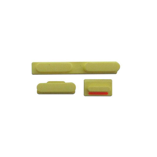 For Apple iPhone 5C Mute, Power, Volume Button - Yellow
