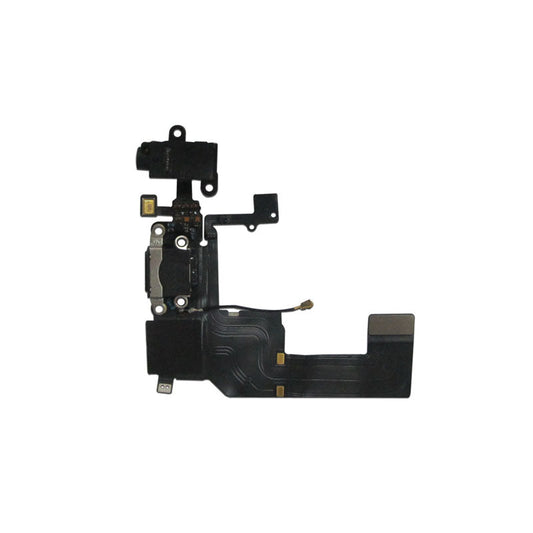 For iPhone 5C Charging Port Dock Connector Headphone Audio Flex Cable Black