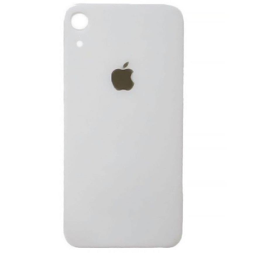 For Apple iPhone XR Back Glass White Big Hole Replacement