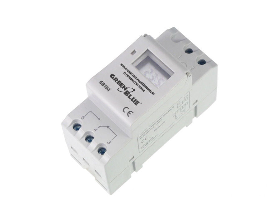 Electronic Programmable DIN Timer Switch LCD SPDT 16A 3600W Rechargable Battery