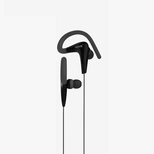 Vidvie HS618 Ear Hook Earphone Wired Headset With Microphone Earbuds - Black