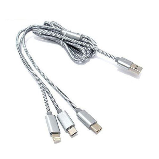 LDNIO LC85C 3.4A 3IN1 Lightning Micro USB and Type-C Cable