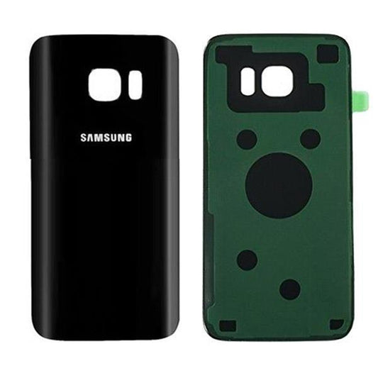 For Samsung Galaxy S7 Edge Rear Back Glass Cover - Black