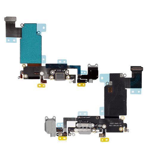 iPhone 6s Plus Grey Charging Port Dock Connector, Headphone Jack Flex