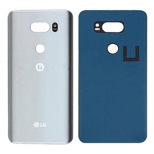 For LG V30 Rear Back Glass Battery Cover - Silver