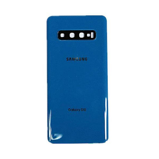 Replacement Samsung Galaxy S10 SM-G973F Blue Rear Back Glass With Lens