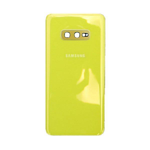 For Replacement Samsung Galaxy S10E SM-G970F Yellow Rear Back Glass With Lens UK