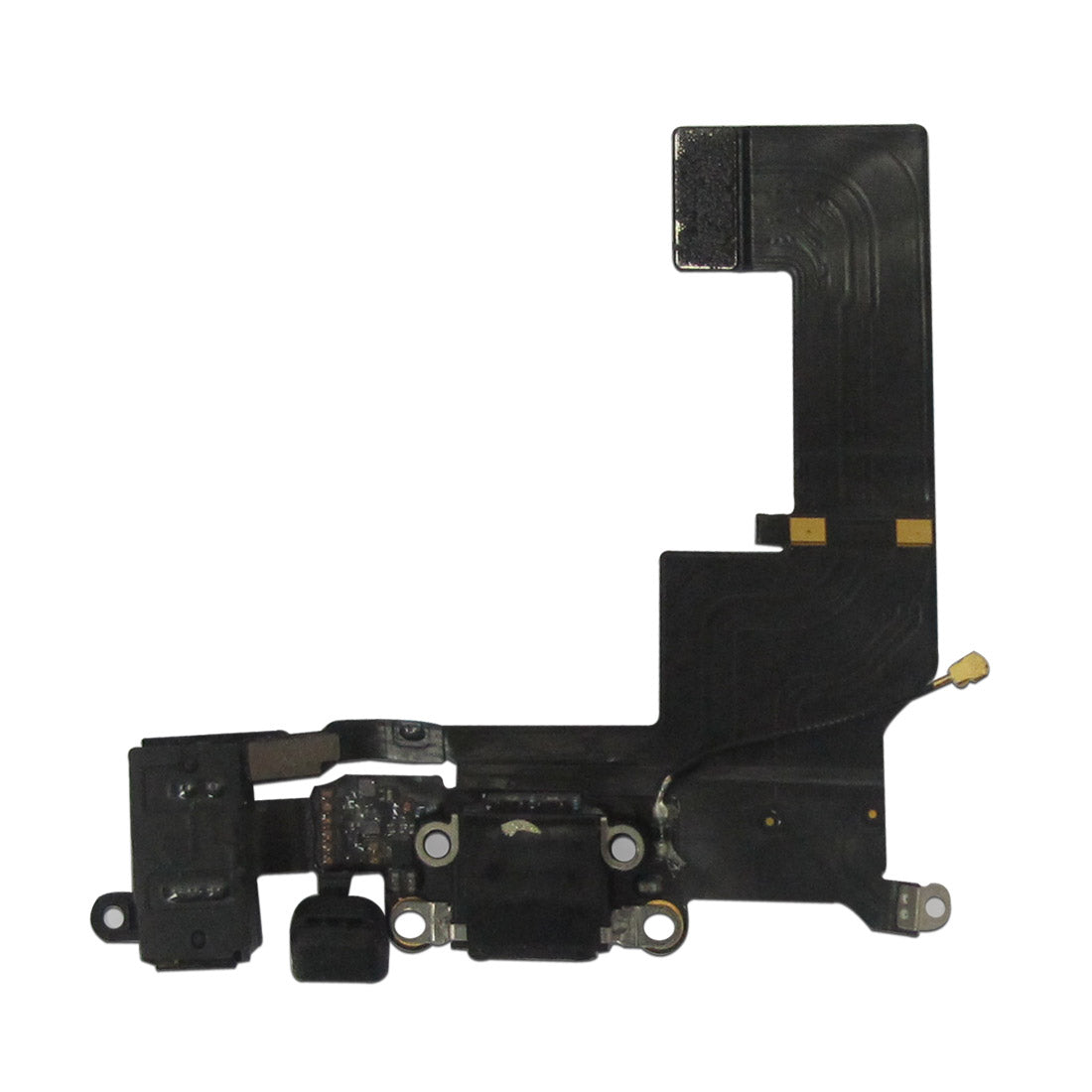 For iPhone 5S Charging Port with Headphone Jack Microphone - Black
