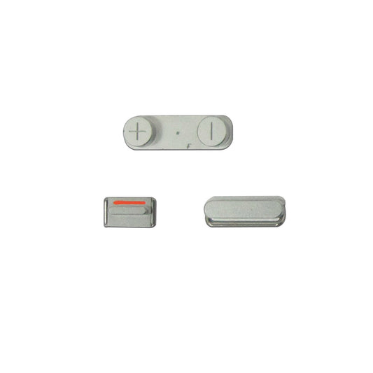 For iPhone 5S Power Volume and Mute Switch Buttons - Silver
