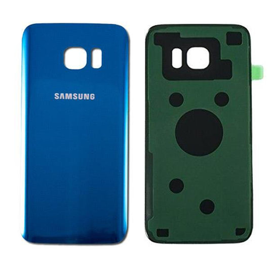 For Samsung Galaxy S7 Edge Rear Back Glass Cover - Blue