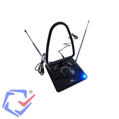 Maclean MCTV-963 High Gain Indoor Aerial Antenna Low Noise Digital Analog Freeview FM DVB Strongt 45dB