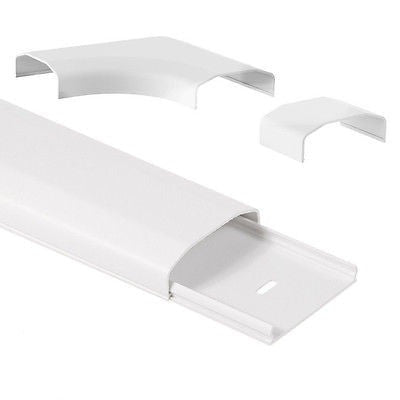 Maclean MC-694W Cable Organizers Batten To Hide Floor And Wall Cable Wires Cover