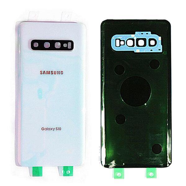 Samsung Galaxy S10 Rear Back Glass Battery Cover G973F+Camera Lens White