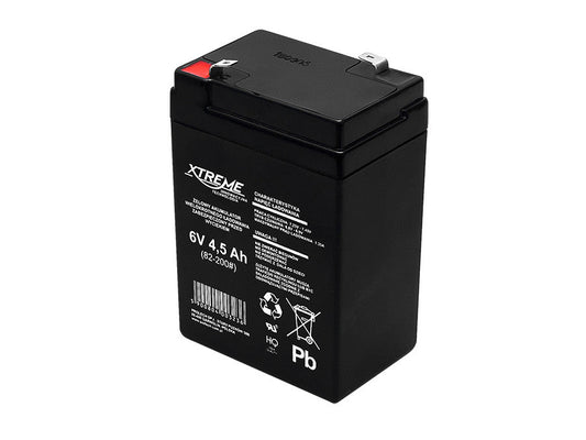Xtreme 82-200# Gel Battery 6V 4.5Ah Maintenance Free Rechargeable Leak Free Alarm Security UPS Toy