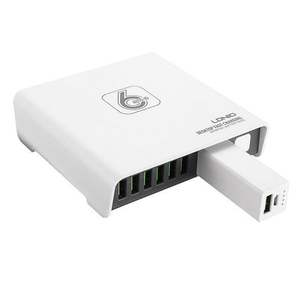 LDNIO A6802 6 USB Ports Desktop Charger UK Plug with Power Bank 2600mAh