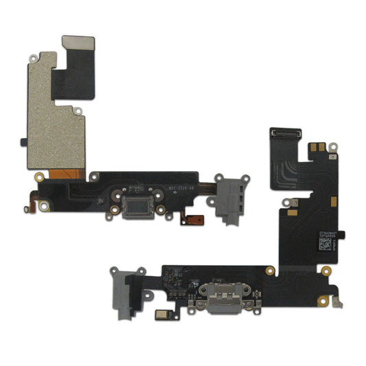 For iPhone 6 Plus Charging Port MIC Headphones - Black-Space Grey