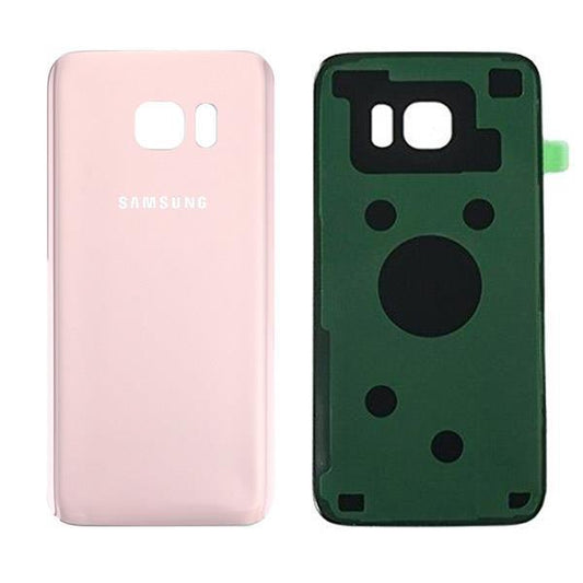 For Samsung Galaxy S7 Edge Rear Back Glass Cover - Pink