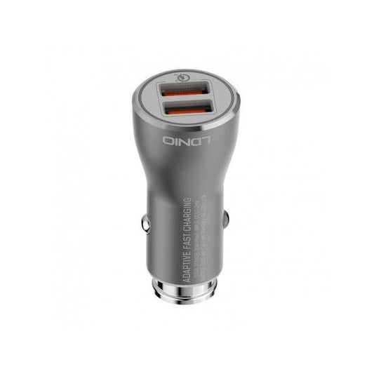 LDNIO C407Q Quick Charge 3.0 Dual USB Car Charger + Lightning cable