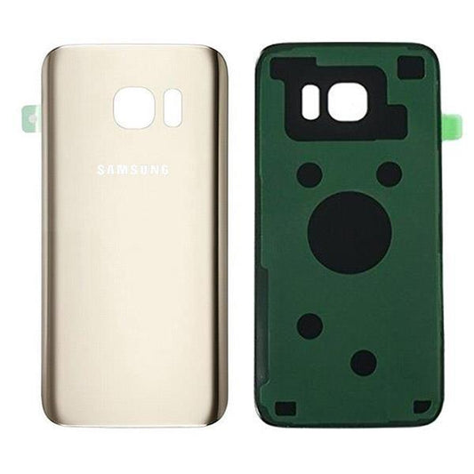 For Samsung Galaxy S7 Edge Rear Back Glass Cover - Gold