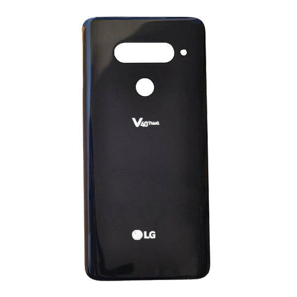 For LG V40 ThinQ Rear Back Glass Battery Cover - Black