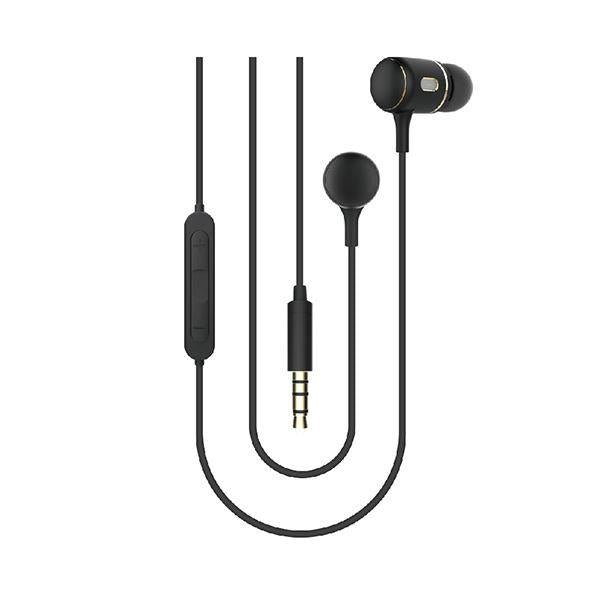 Vidvie HS624 Wired Earphone 3.5mm Headset With Microphone - Black