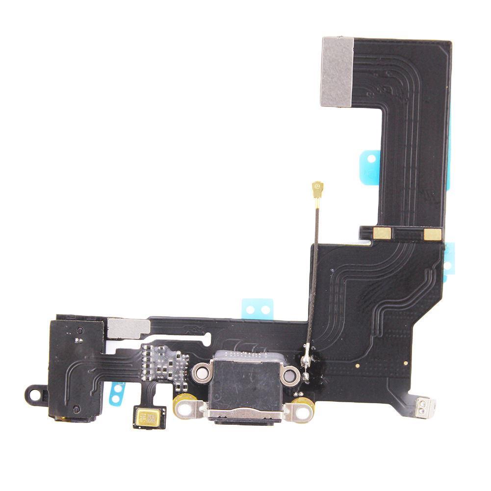 For iPhone SE Charge Charging Dock Port Connector Flex & Audio Jack Black